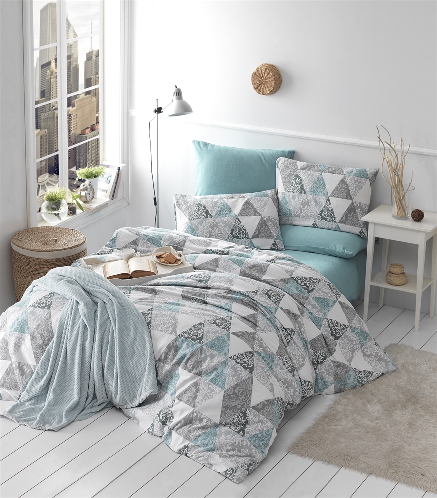 Комплект постельного белья Lighthouse Piramit 200х220 см/50х70 см 2 шт. Серый