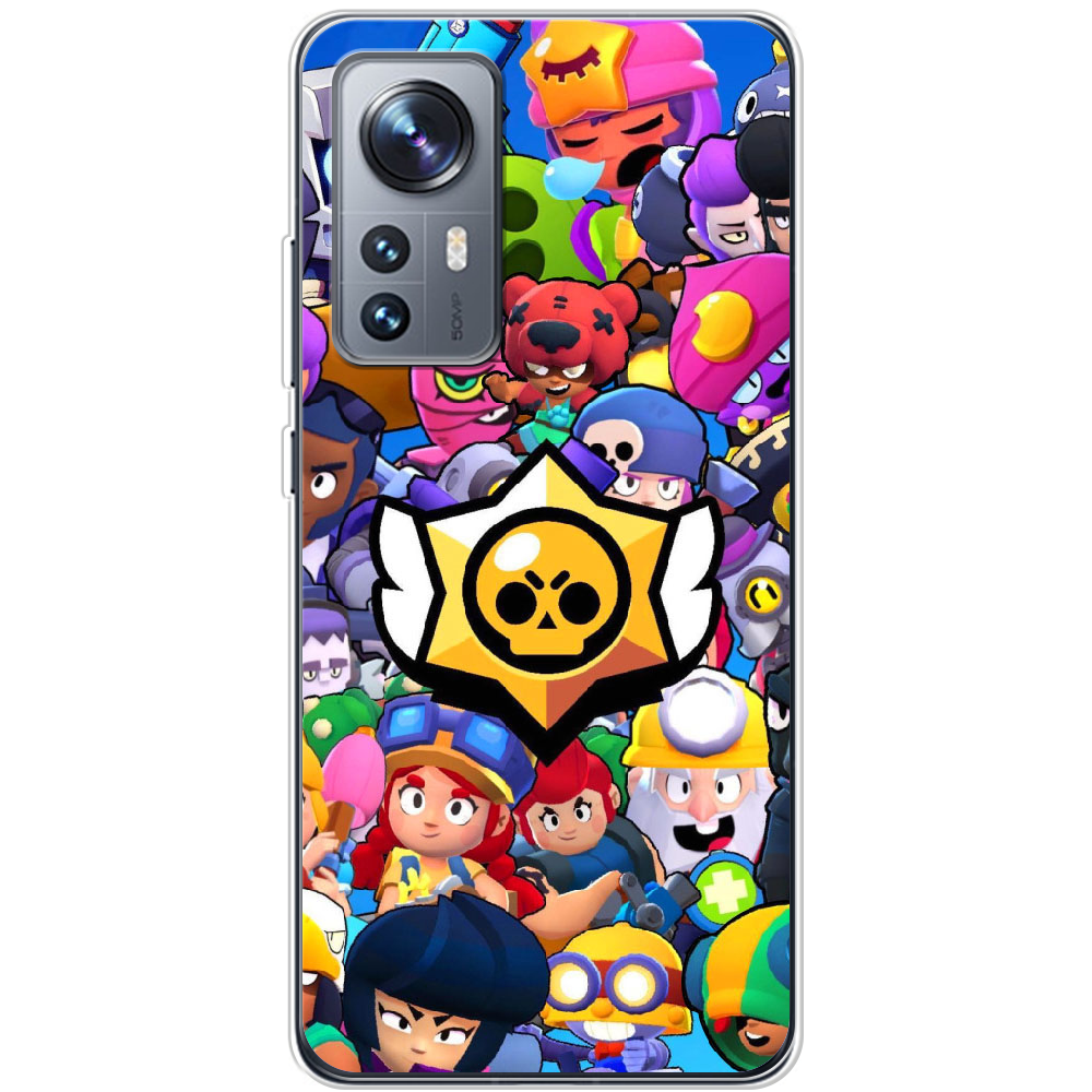 Чехол BoxFace Xiaomi 12 / 12X Brawl Stars Прозрачный силикон (44529-up2389-44529)
