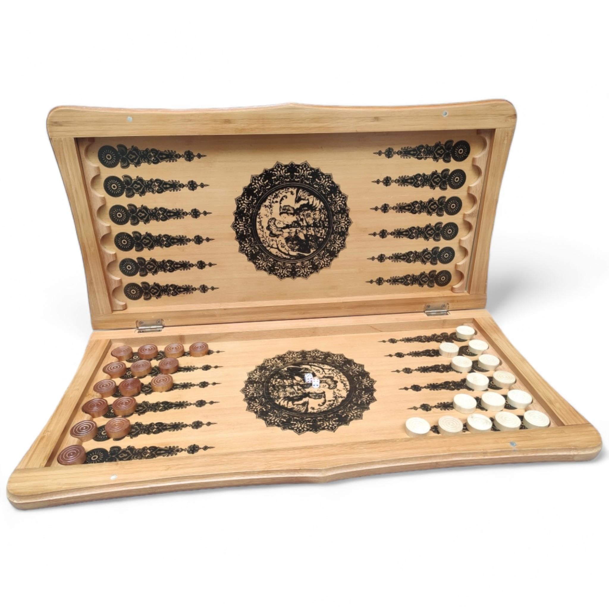 Набір ігровий 3в1 Golden Tale B6535 нарди/шахи/шашки 62х62 см (25740144)