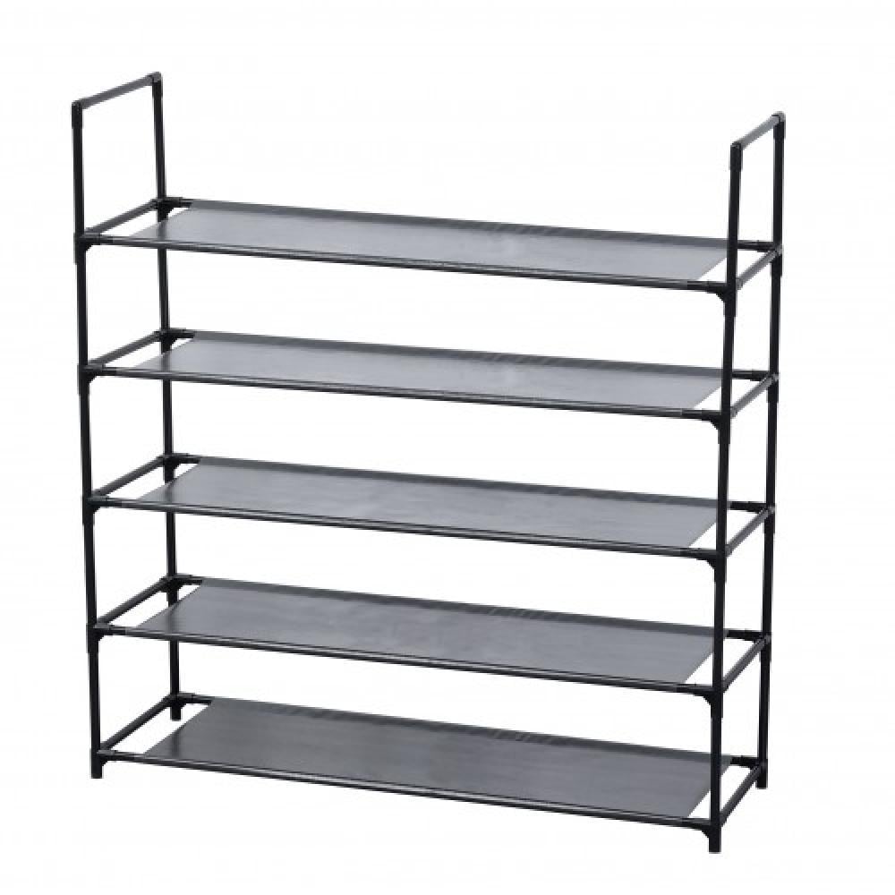 Полиця для взуття Bonro B26 5-рівнева з відкритими полицями Чорний (106-76-42400227)