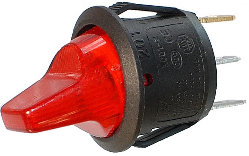 Тумблер с подсветкой круглый d 23 мм 6 A (5415675)