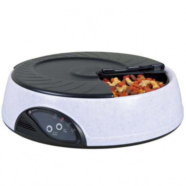 Кормушка четырехсекционная Trixie TX4 автоматическая с таймером 4х500 мл 32x9 см (24381)