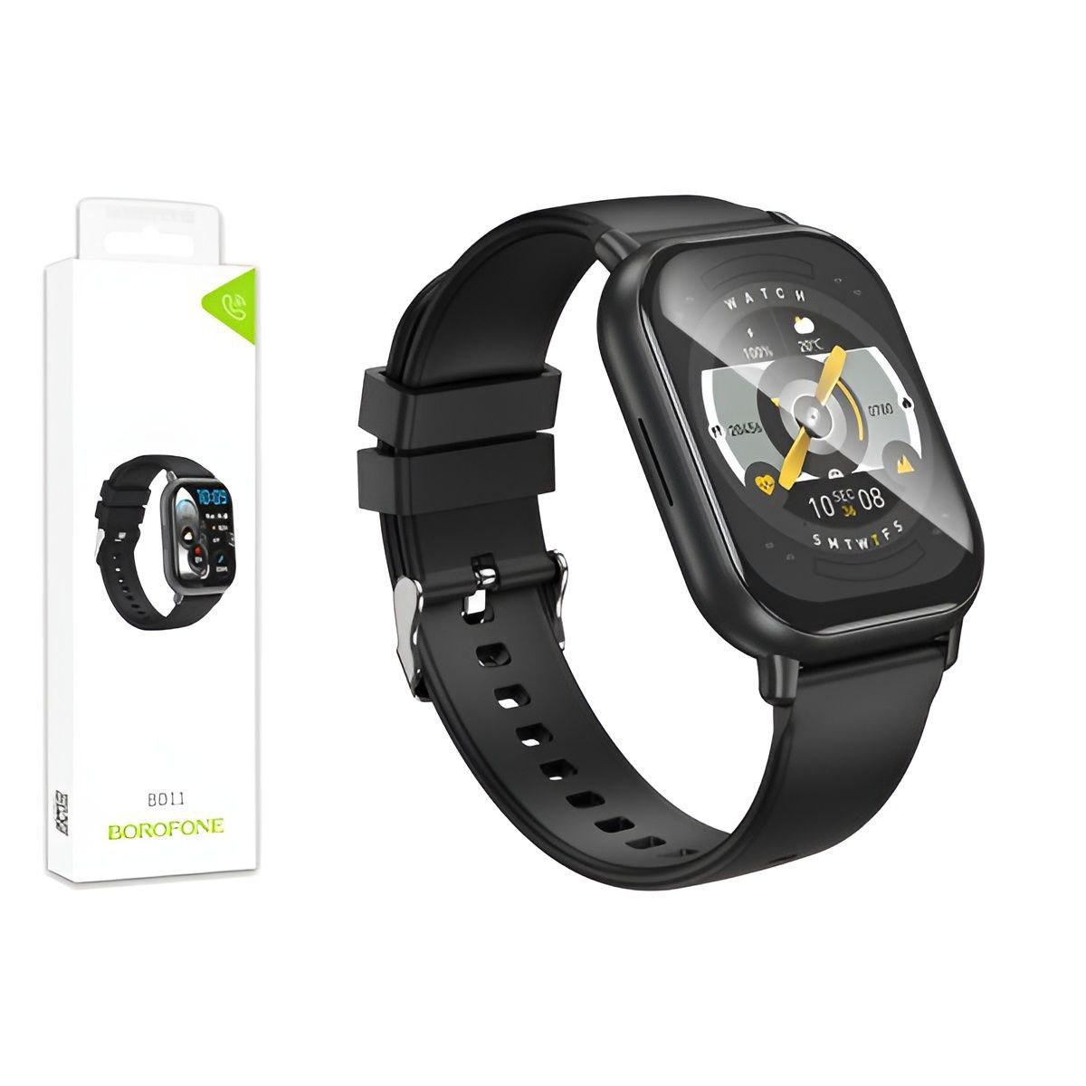 Смарт-годинник Borofone BD11 TFT екран 1,69" Bluetooth 5.0 IP67 Чорний (25412464) - фото 1 Смарт-годинник Borofone BD11 TFT екран 1,69" Bluetooth 5.0 IP67 Чорний (25412464) - фото 1