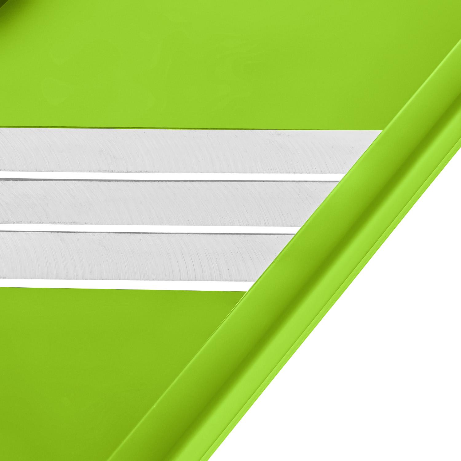 Шинковка для капусты и нарезки овощей/фруктов ручная пластиковая 3 лезвия 16,5х39 см Салатовый (86937) - фото 4