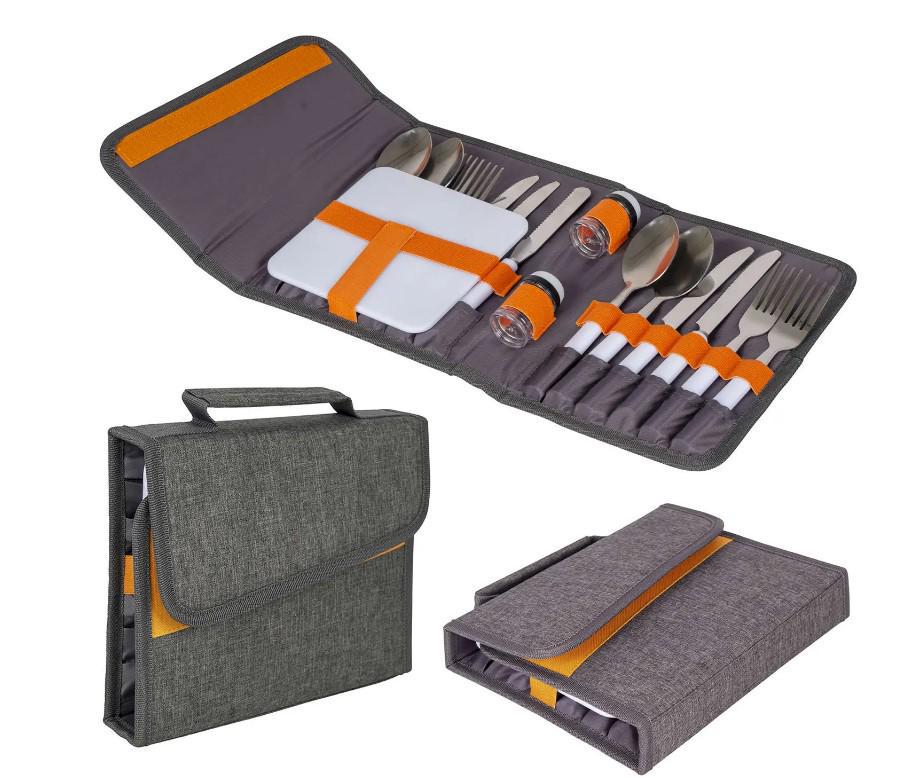 Набір столових приладів Bo-Camp Picnic 16 Pieces 4 Person Grey (DAS302025) - фото 2 Набір столових приладів Bo-Camp Picnic 16 Pieces 4 Person Grey (DAS302025) - фото 2