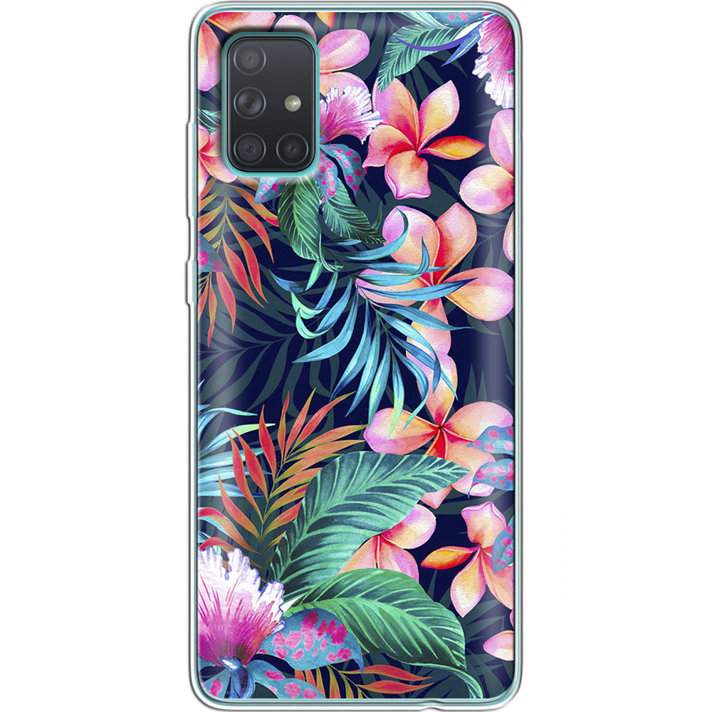 Чохол BoxFace Samsung A715 Galaxy A71 flowers in the tropics Прозорий силікон (38850-up1971-38850)