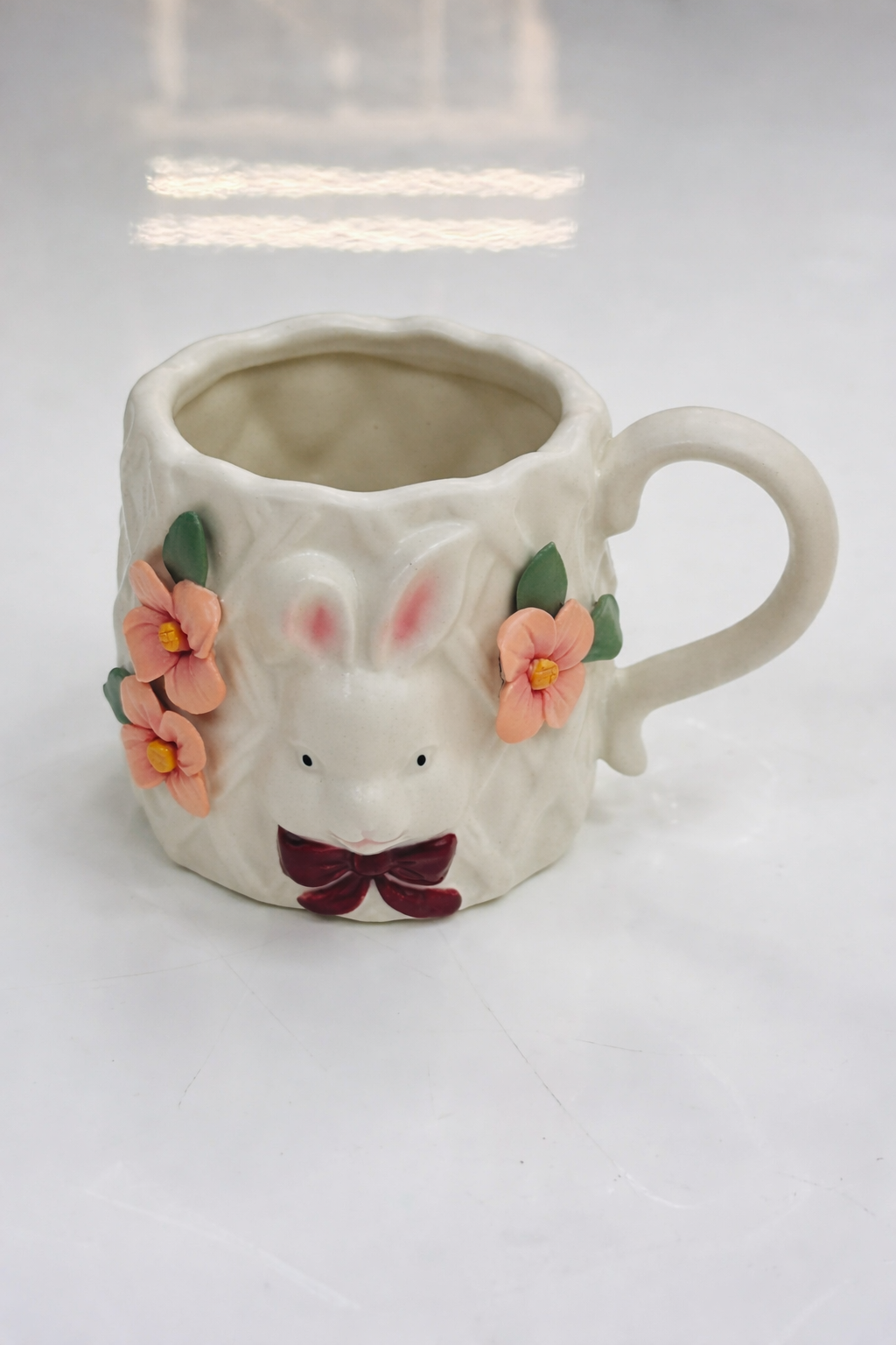 Кружка великодня Кролик і квіти 330 мл Білий (8030-396)