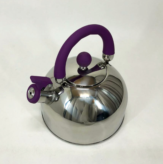 Чайник із свистком Unique UN-5302 нержавіюча сталь 2,5 л Фіолетовий - фото 2 Чайник із свистком Unique UN-5302 нержавіюча сталь 2,5 л Фіолетовий - фото 2