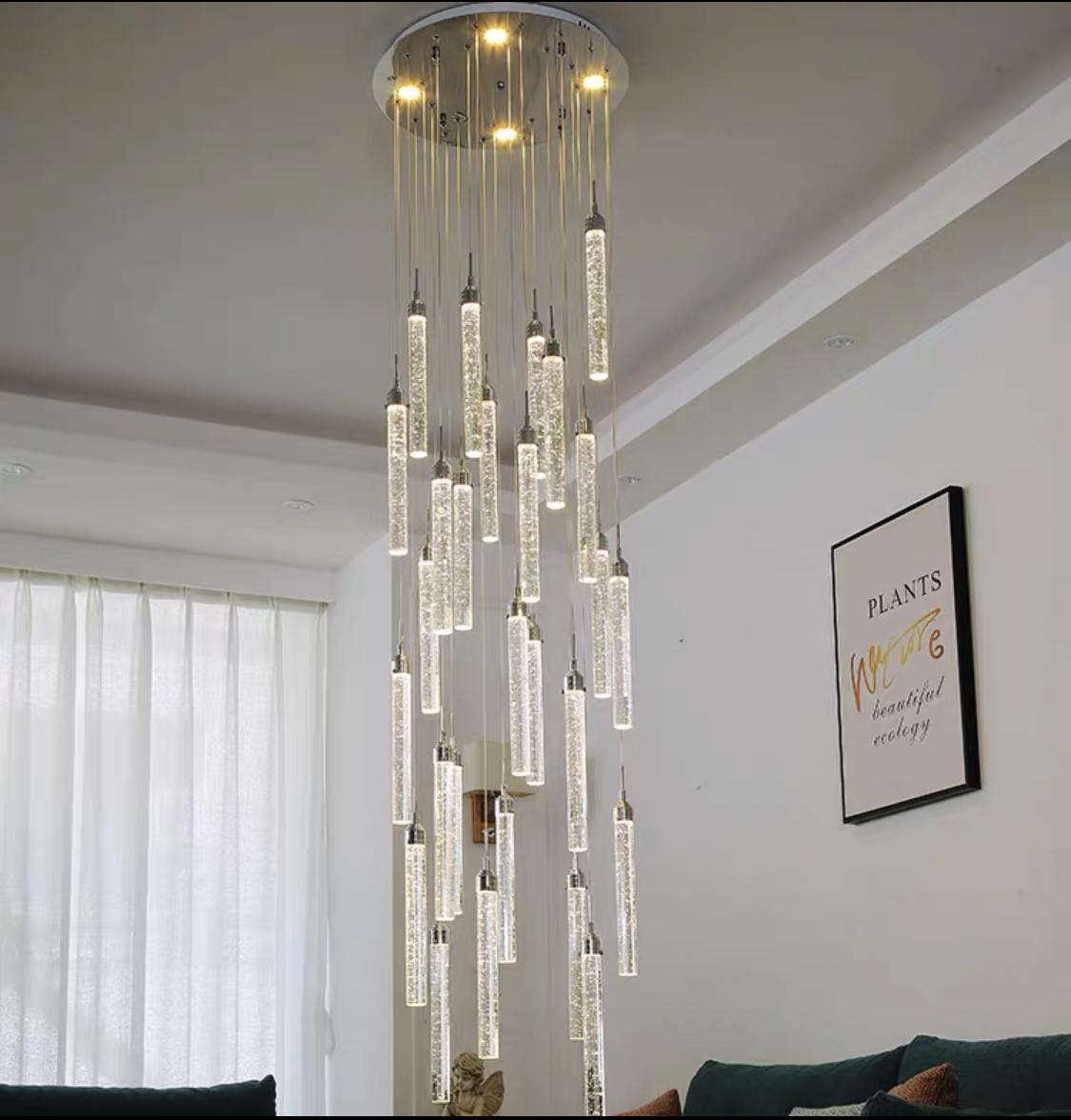 Люстра тросовая Tube Led Long Lamp 055022/48 cr