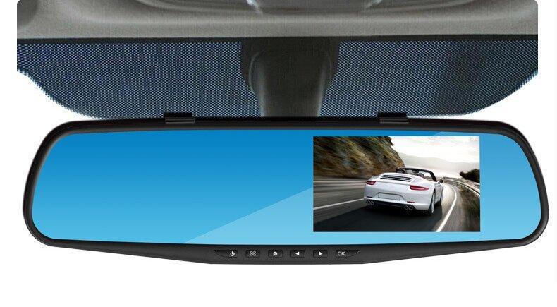 Зеркало-видеорегистратор Vehicle Blackbox DVR с камерой заднего вида (34629729)