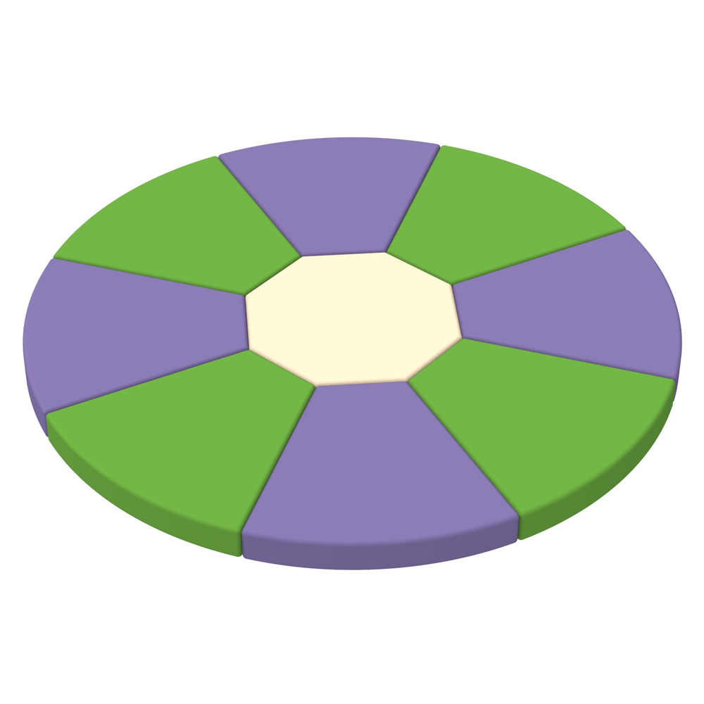 Набор мягких модулей Kidigo Ромашка 9 элементов 150х150х60 см Разноцветный (1419112870)