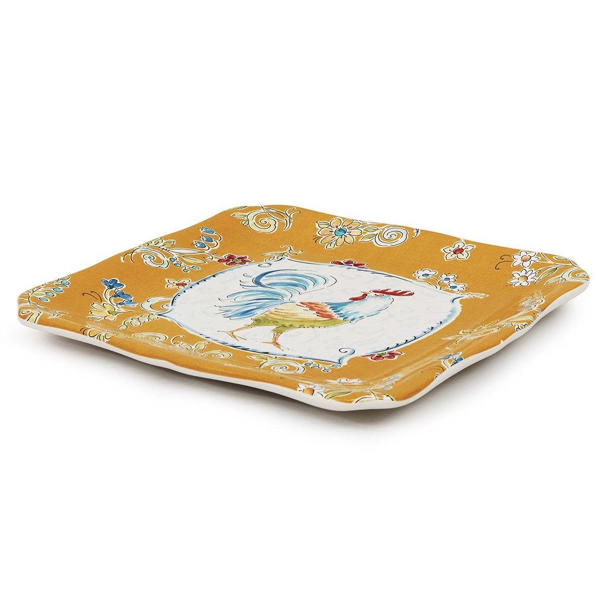 Блюдо з хвилястим краєм Certified International Ранок на хуторі з кераміки 31,8х31,8 см Жовтий (28065) - фото 5 Блюдо з хвилястим краєм Certified International Ранок на хуторі з кераміки 31,8х31,8 см Жовтий (28065) - фото 5