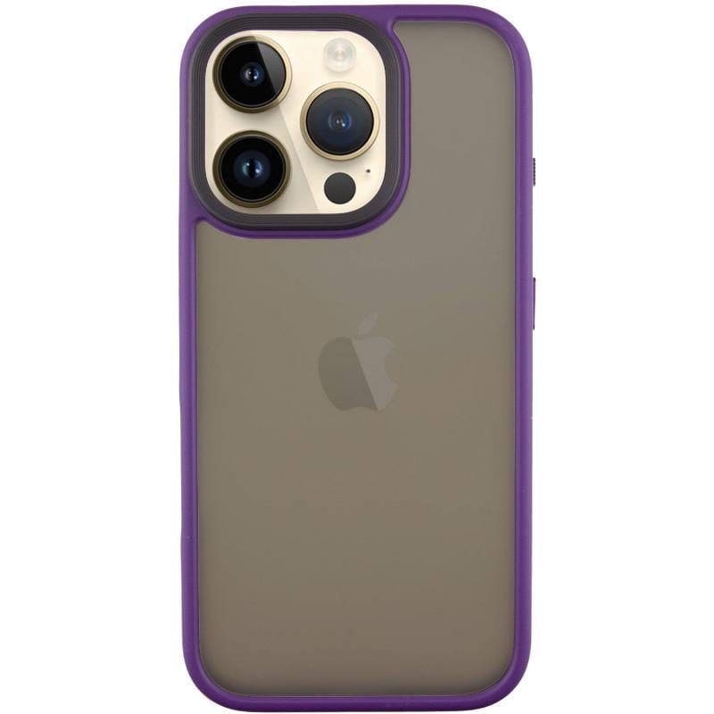 Противоударный TPU+PC чехол Metal Buttons для Apple iPhone 16 Pro Max (6.9") Purple