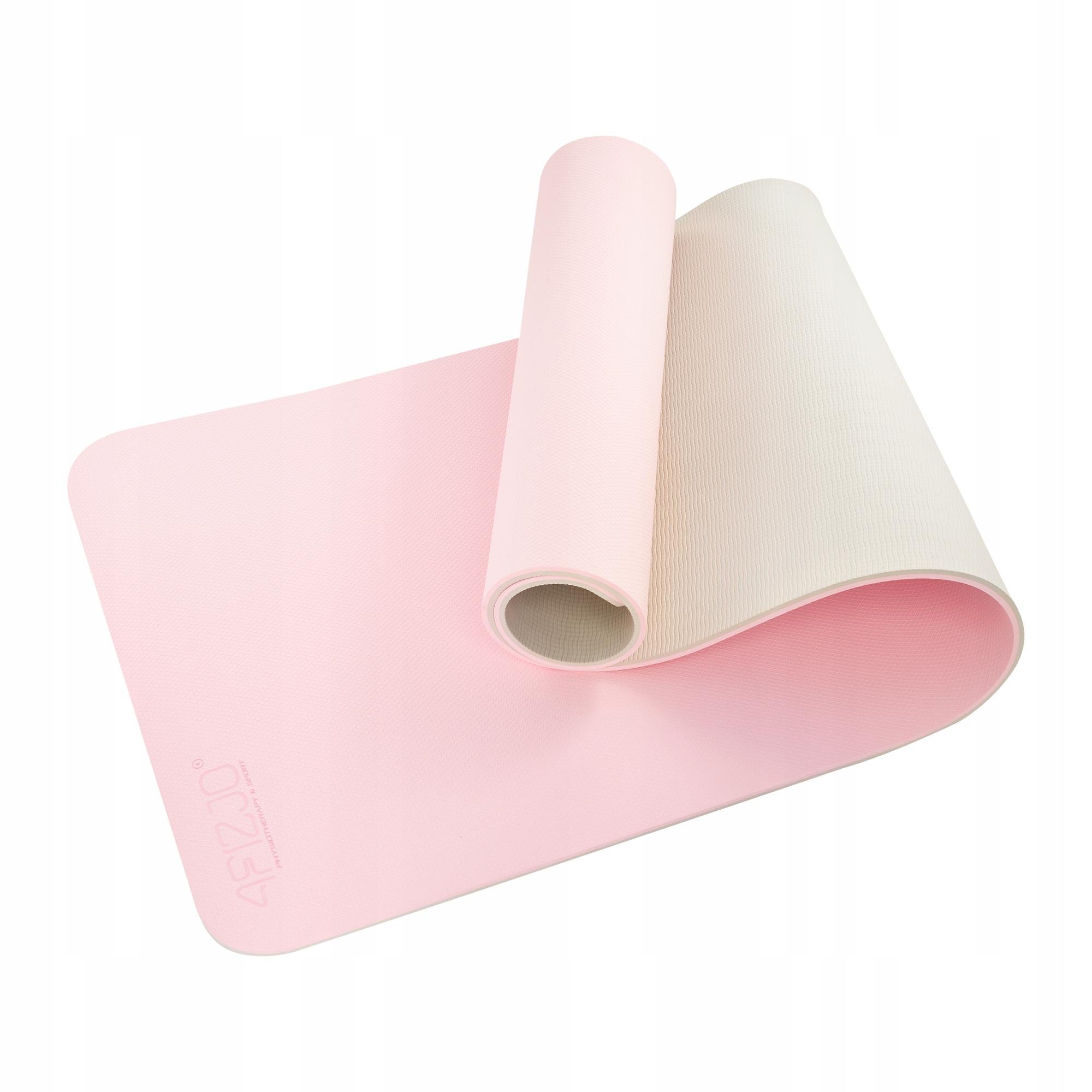 Килимок для фітнесу 4fizjo TPE 180x60x0,6 см Pink/Grey (P-5907739317063)