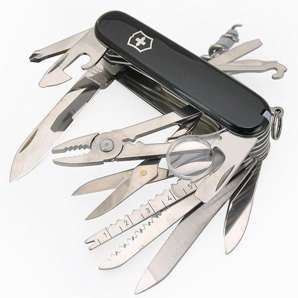 Комплект ніж швейцарський Victorinox SwissChamp та чохол з ліхтариком Black (1.6795.3) - фото 4