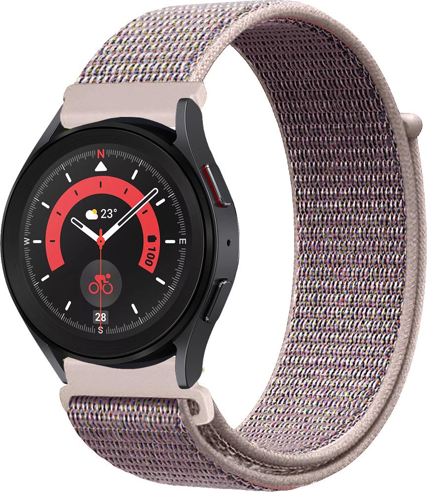 Ремешок нейлоновый Sport Loop для Galaxy Watch 5 Pro Grey/Pink (29648-06) Ремешок нейлоновый Sport Loop для Galaxy Watch 5 Pro Grey/Pink (29648-06)