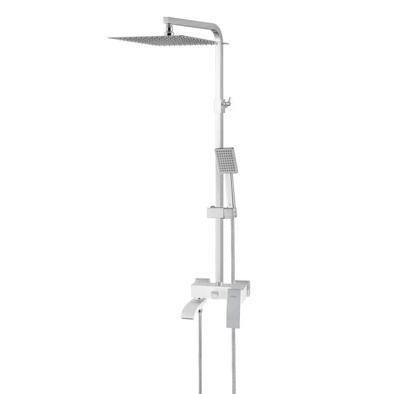 Душевая колонна со смесителем KOER KB-56007-04 3 функции Хром/Белый (KR5159)