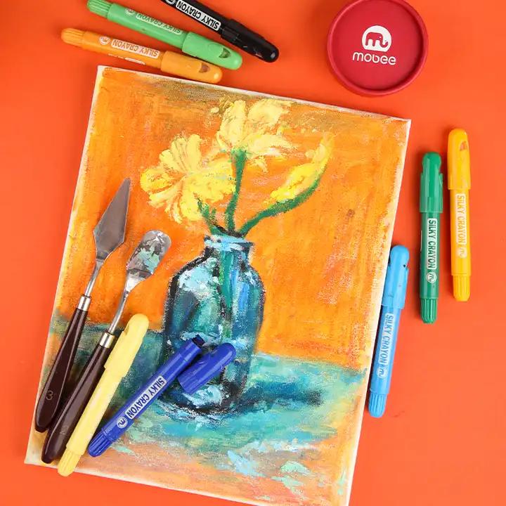 Карандаши восковые для рисования Крайоны Mobee 24 цв. - фото 3 Карандаши восковые для рисования Крайоны Mobee 24 цв. - фото 3