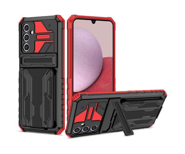 Чехол - накладка Armor Case with Card Slot для Samsung Galaxy S24 Plus Красный