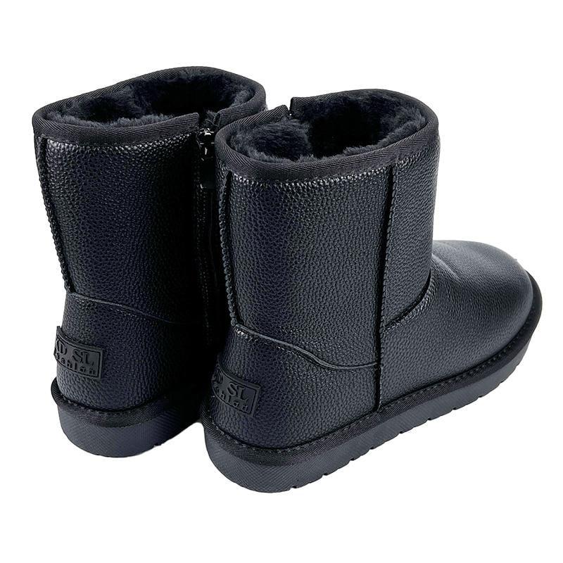 Угги мужские кожаные на молнии 10621-9 p. 41 26,5 см Черный - фото 4