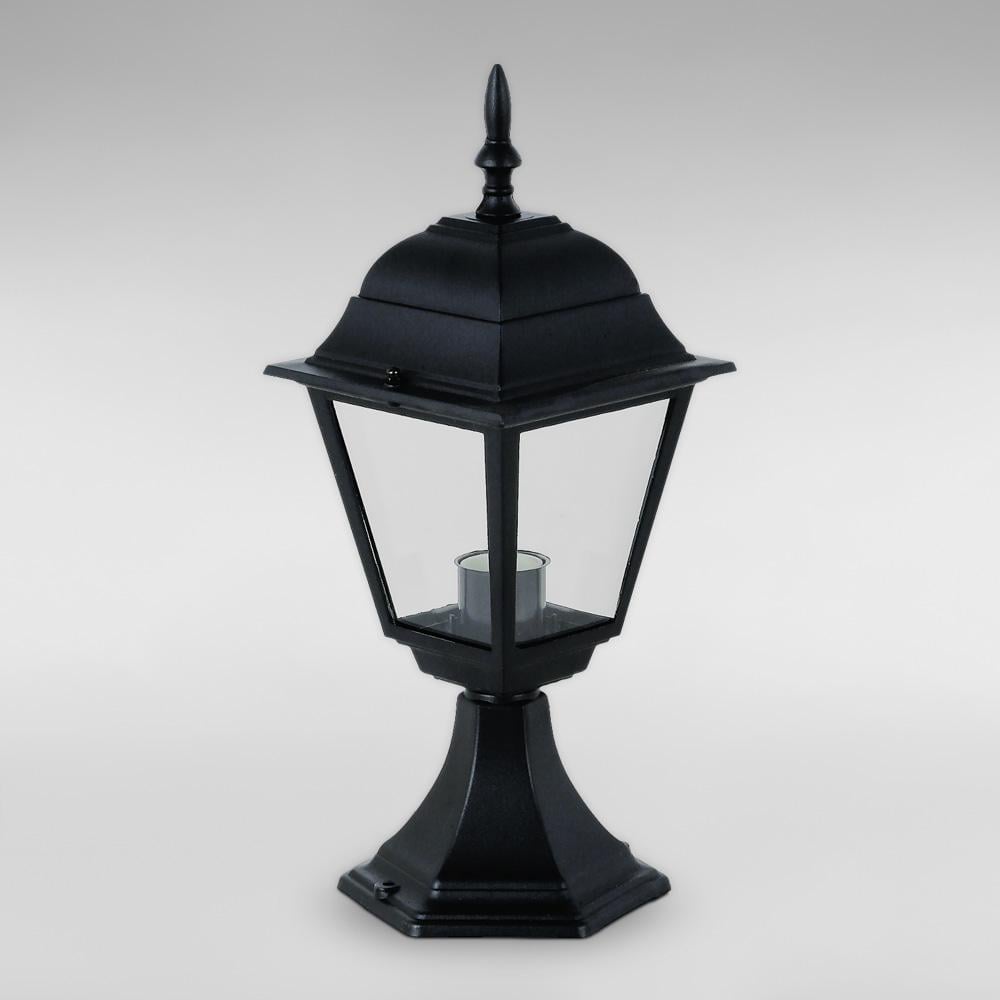 Столбик уличный фонарный на один светильник Light House LS-18907-S-ST BK Черный