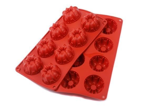 Форма силиконовая One Chef для выпечки Профи Манзана d 6 см h 3 см на 8 ячеек Красный