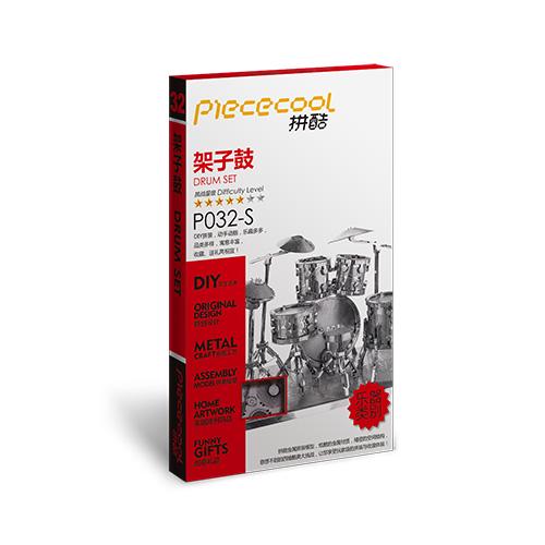 Конструктор Piececool Drum set P032-S - колекційна модель Silver - фото 6 Конструктор Piececool Drum set P032-S - колекційна модель Silver - фото 6