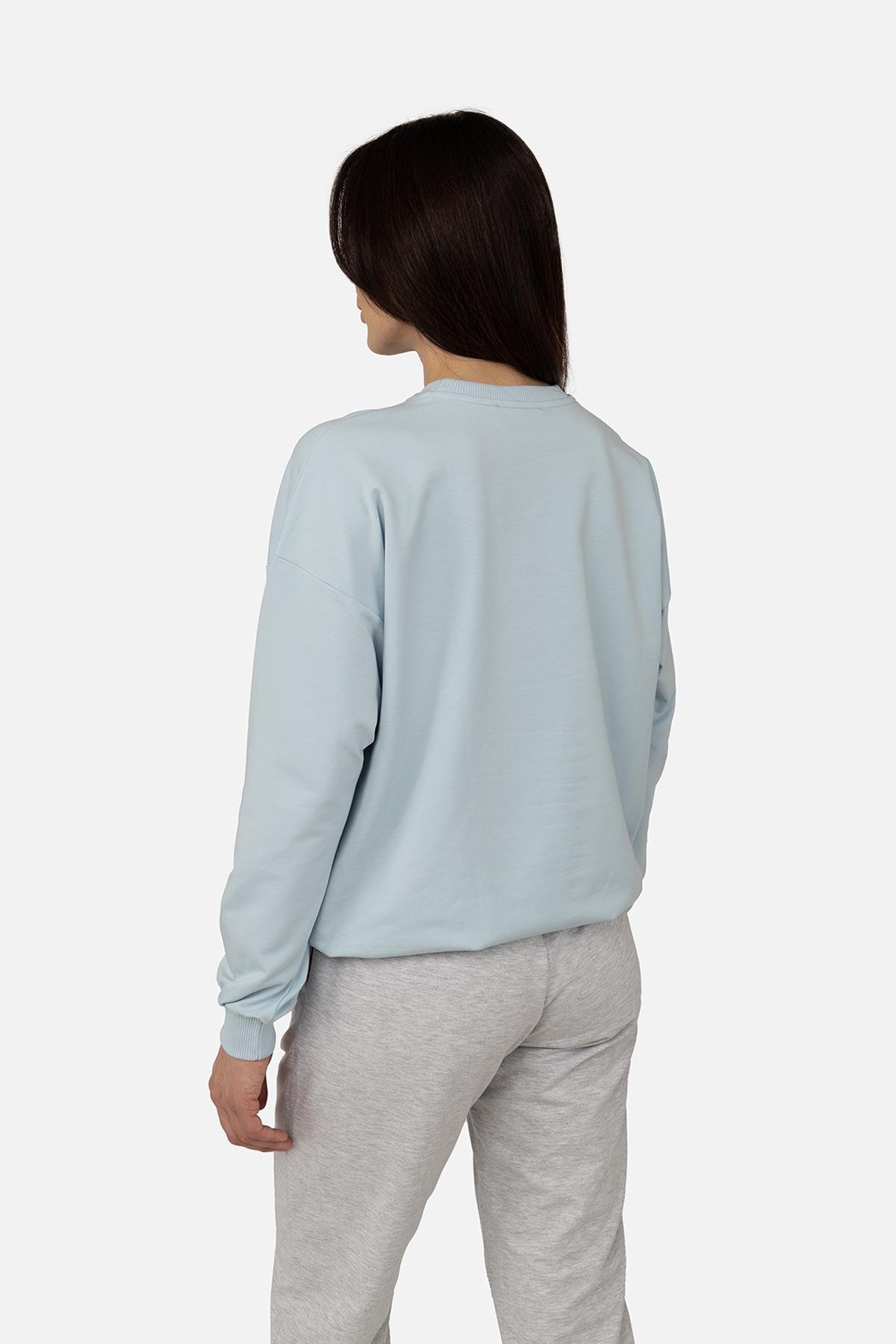 Свитшот женский ЦБ-00266289 р. 50 Голубой (SKT001035643) - фото 3