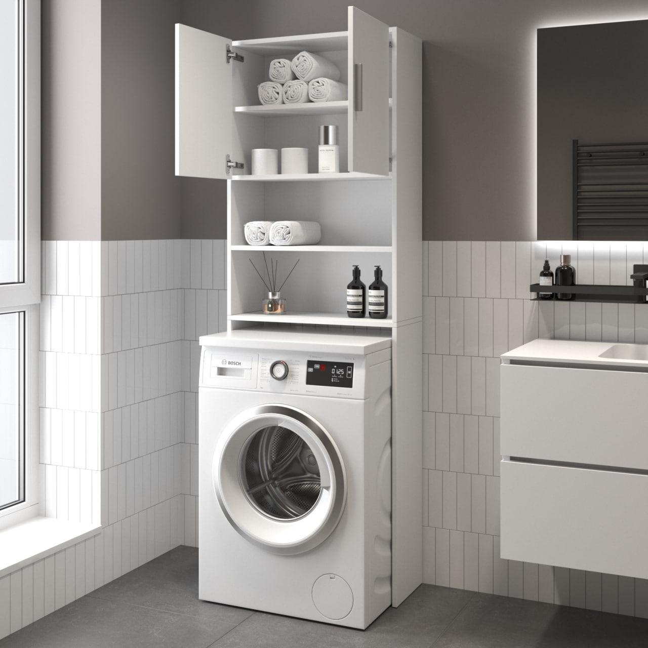 Тумба под стиральную машину Вайс M-107 640х250х1900 мм Дуб Сонома (30686682) - фото 3