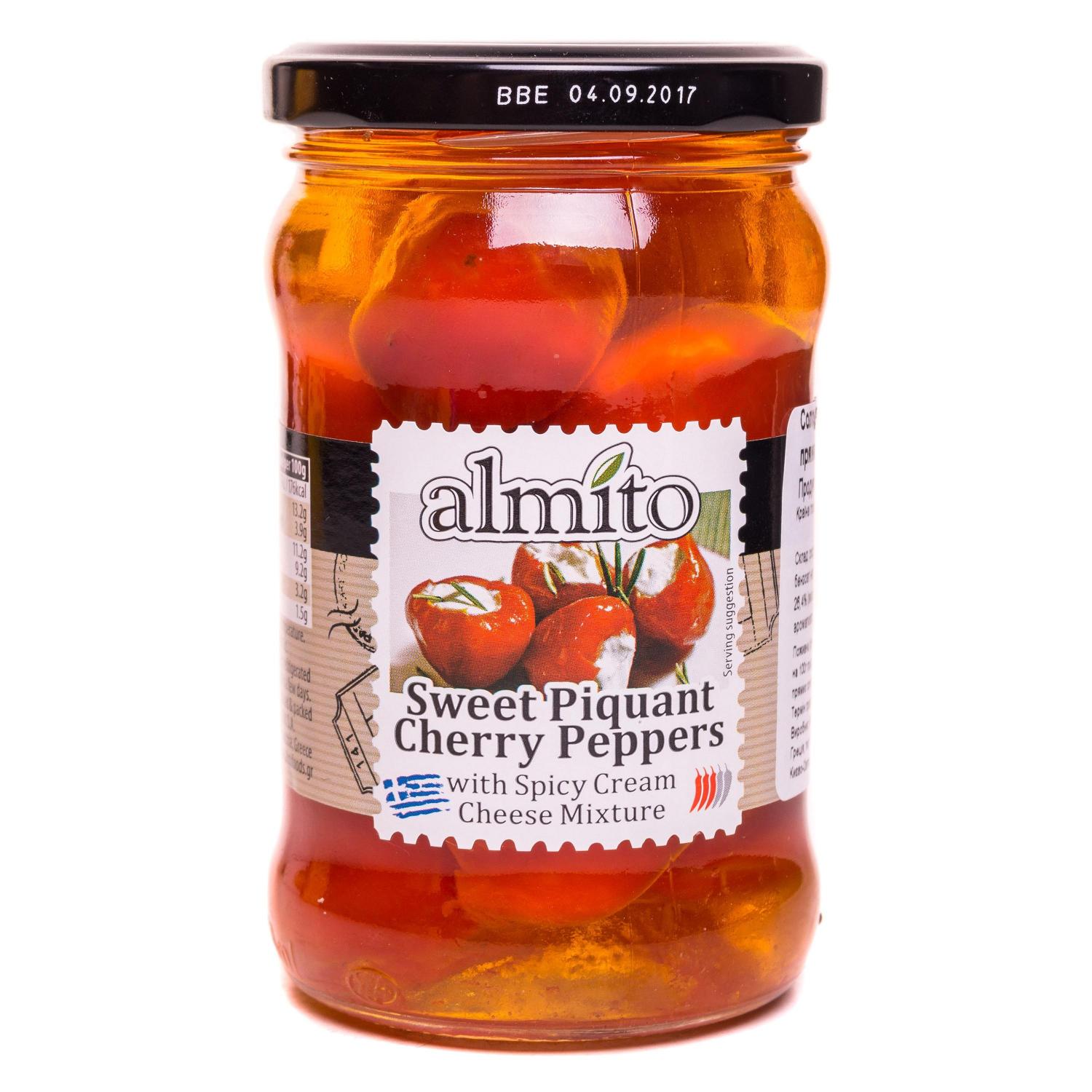 Перец черри Almito Sweet Piquant Cherry Peppers фаршированный сыром 280 г (20006603)