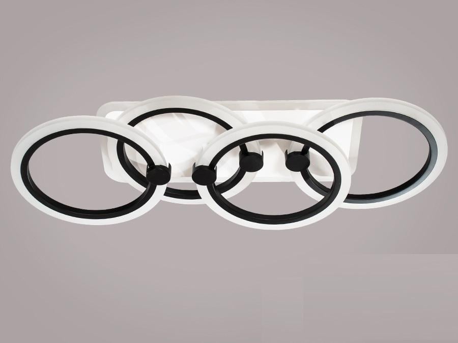 Люстра потолочная Octav с диммером и LED подсветкой 80 Вт (MX2374/2+2MC BK LED)