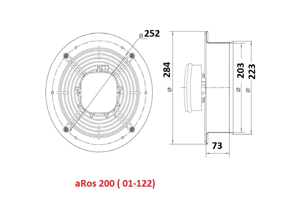 Вентилятор осевой круглый AirRoxy aRos 200 настенный (01-122) - фото 3 Вентилятор осевой круглый AirRoxy aRos 200 настенный (01-122) - фото 3