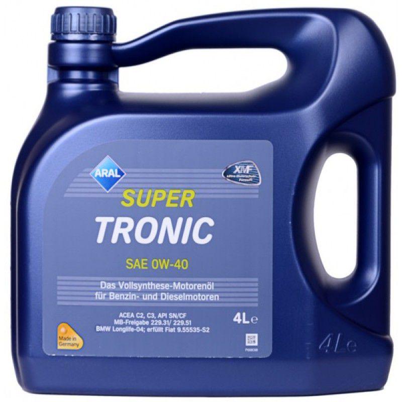 2x 4 Liter Aral SuperTronic G 0W-40 Motoröl – 8 Liter Gesamt, Für Lange Ölwechselintervalle & Kraftstoffersparnis