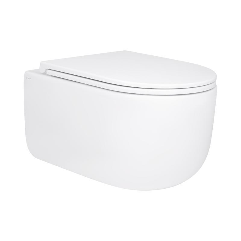 Унитаз подвесной Qtap Taurus безободочный с сиденьем Soft-close QT2433084EUQW (2622385428)