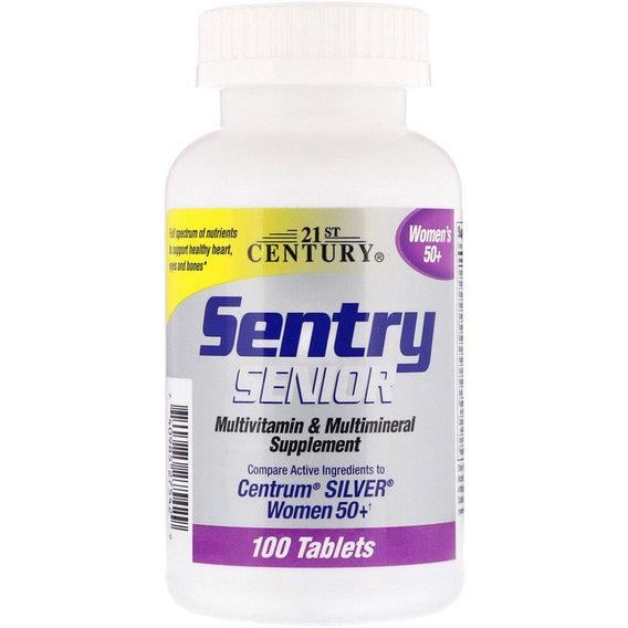 Витаминно-минеральный комплекс 21st Century Sentry Senior Multivitamin & Multimineral Supplement Women's 50+ 100 Tabs - фото 1