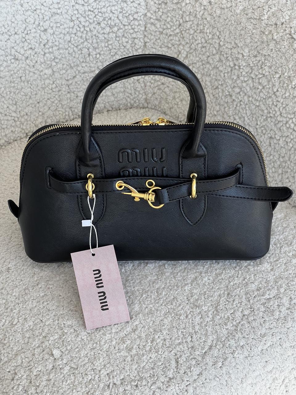 Сумка женская Miu Miu Aventure Nappa Leather классическая саквояж Черный (2608943525) Сумка женская Miu Miu Aventure Nappa Leather классическая саквояж Черный (2608943525)