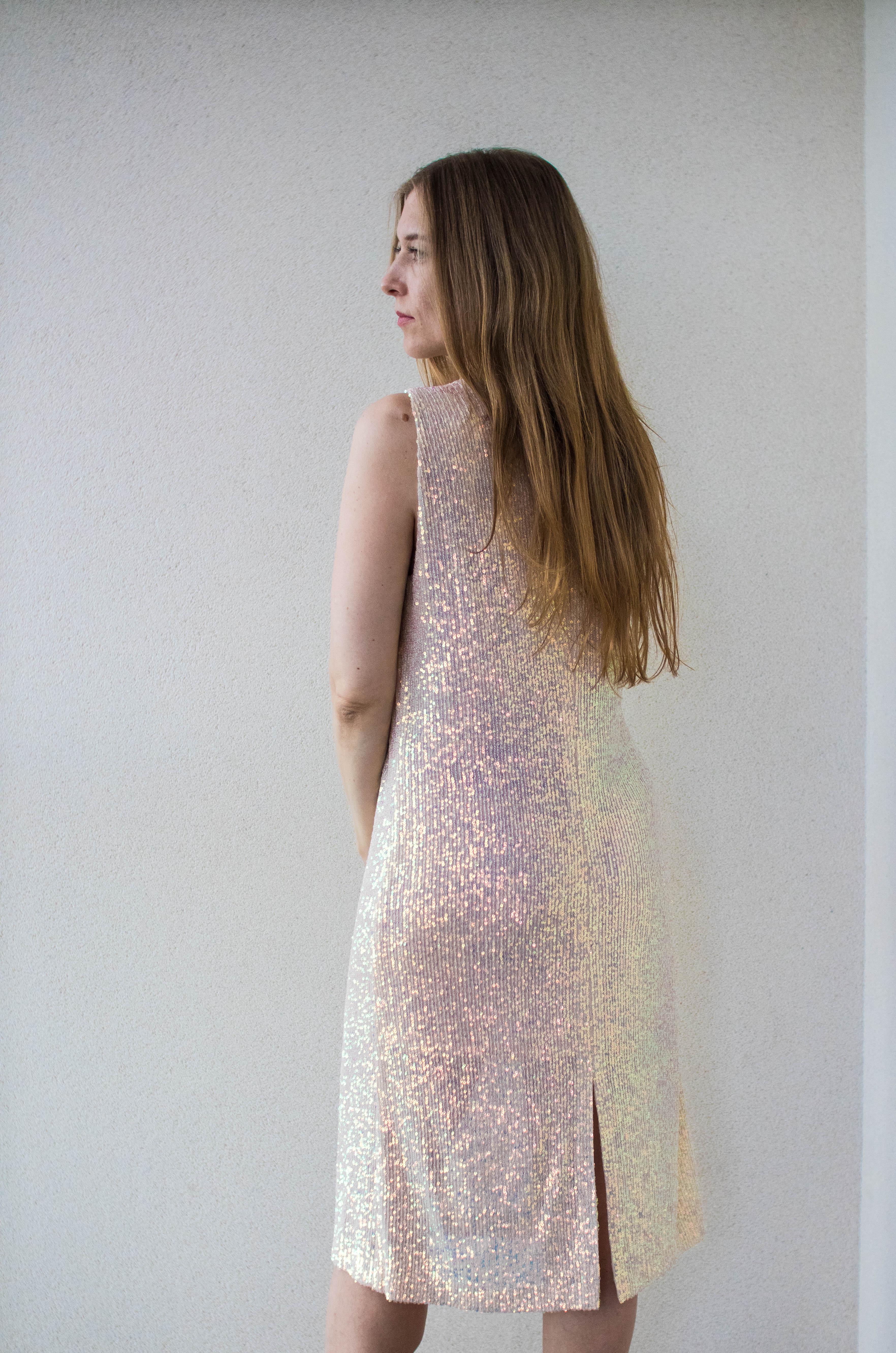 Плаття міді VSlatinina в паєтки S/М Айворі (01234567835) - фото 6