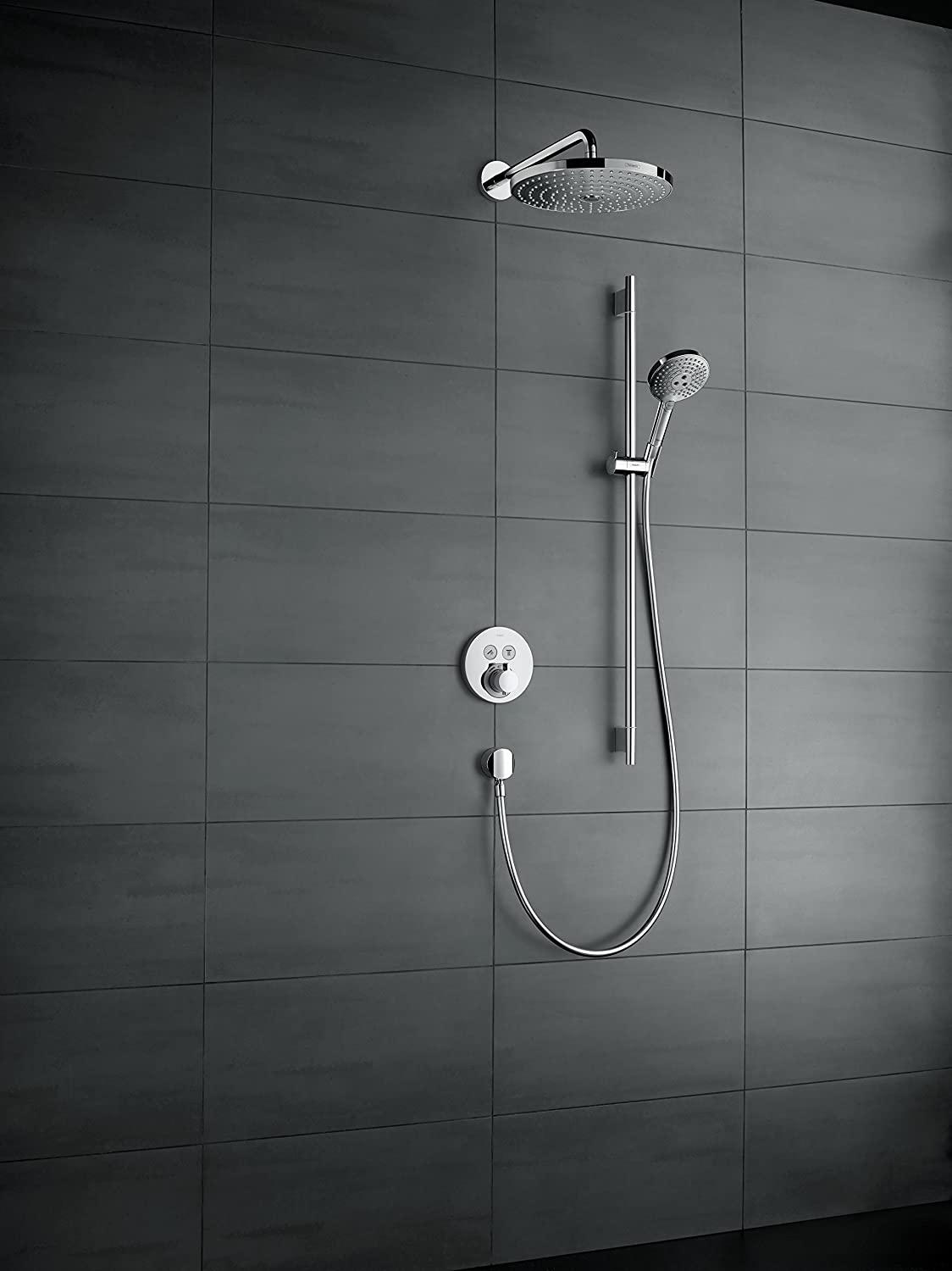 Верхний душ Hansgrohe Raindance Select S 27378000 301 мм с кронштейном Хром (102846) - фото 7