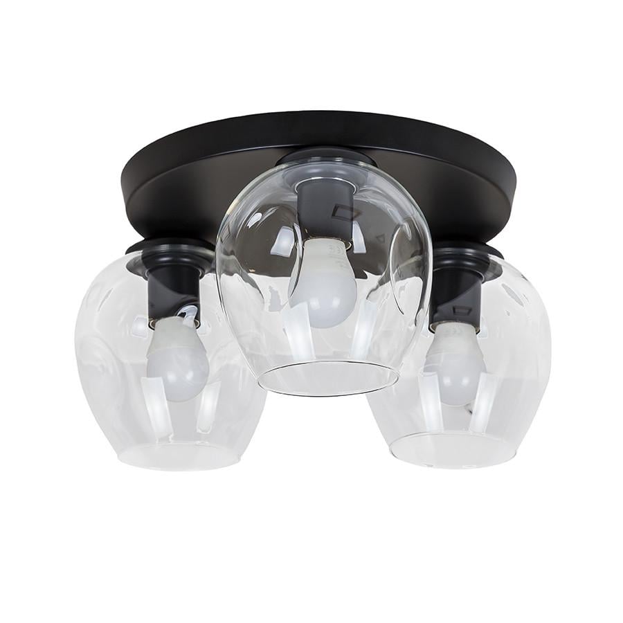Люстра Levistella 756XPR0231F-3 BK+CL с тремя плафонами Черный/Прозрачный (300)