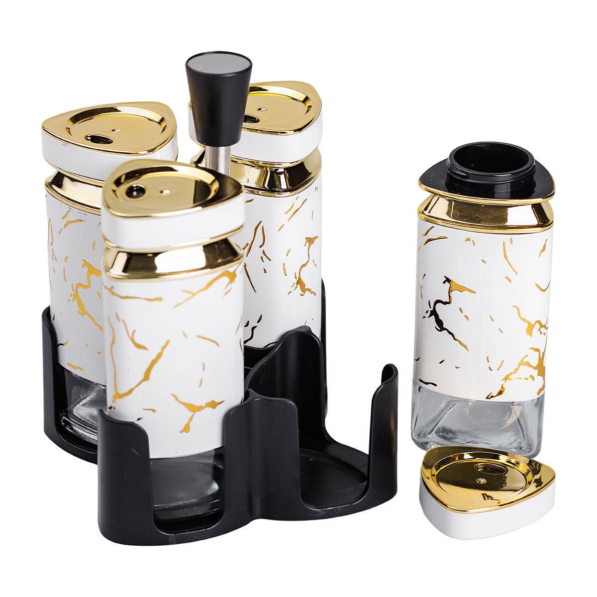 Набір баночок для спецій карусель 4 шт. 120 мл (HP-1330) - фото 5