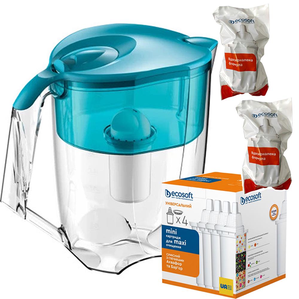 Фильтр-кувшин ECOSOFT Maxima и 6 картриджей Аква Грин (30658643)