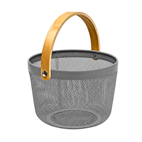 Кошик з ручками Stenson R92044 25,5 см Grey (34965050)
