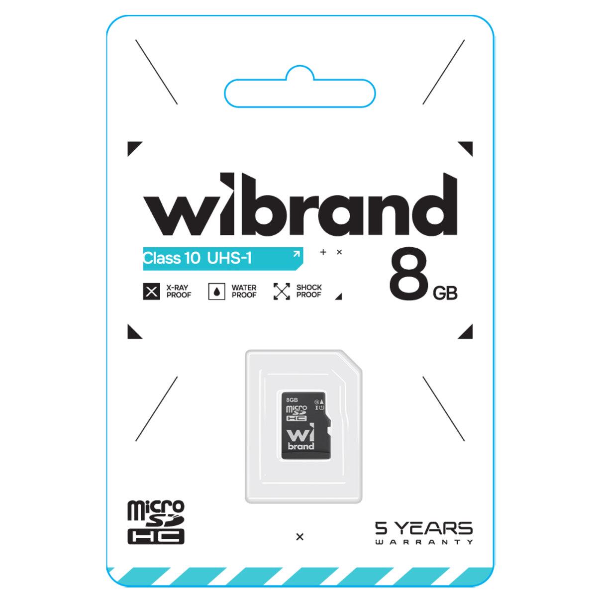 Карта пам'яті WIBRAND 8 Gb CLASS 10 (WICDHC10/8GB)