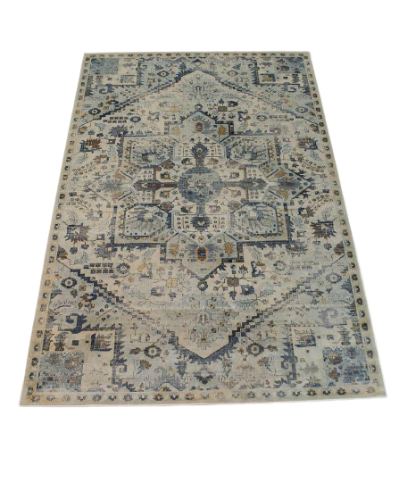 Ковер GLORIOUS 100x140 см Бежевый/Синий (000089179)