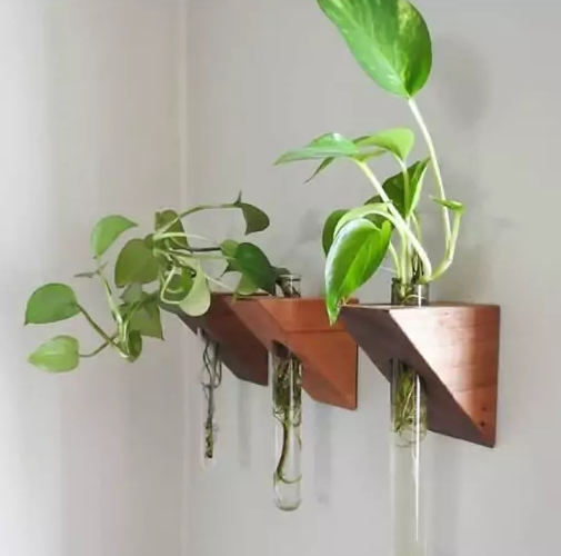 Ваза для цветов настенная 8х7х4 см 3 шт. (23054985)