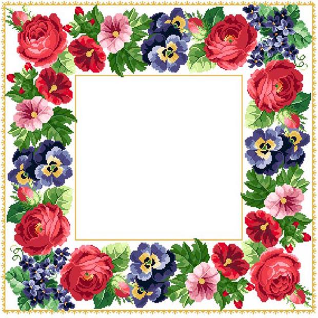 Схема Королевская для вышивки бисером и нитками на домашнем полотне (ТР036аМ6262)