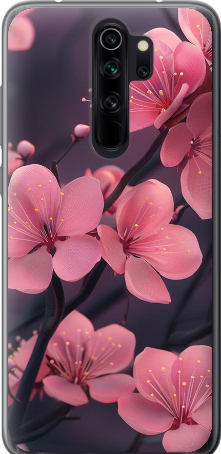 Чехол на Xiaomi Redmi Note 8 Pro Пурпурная сакура (6075t-1783-42517)