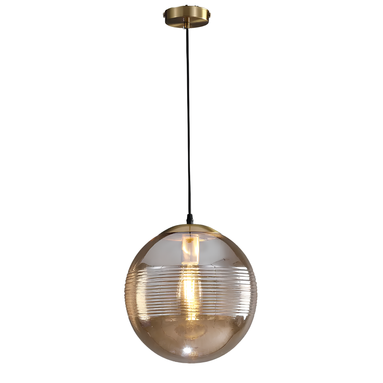 Люстра Valeso с круглым плафоном под лампу Е27 Золотой (V GLD-23208)