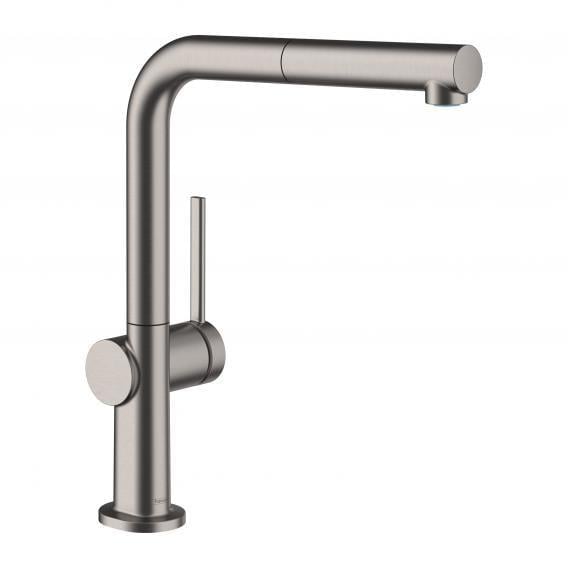 Змішувач кухонний Hansgrohe Talis 270 1jet з витяжним виливом Sbox Brushed black/Chrome (72809340)