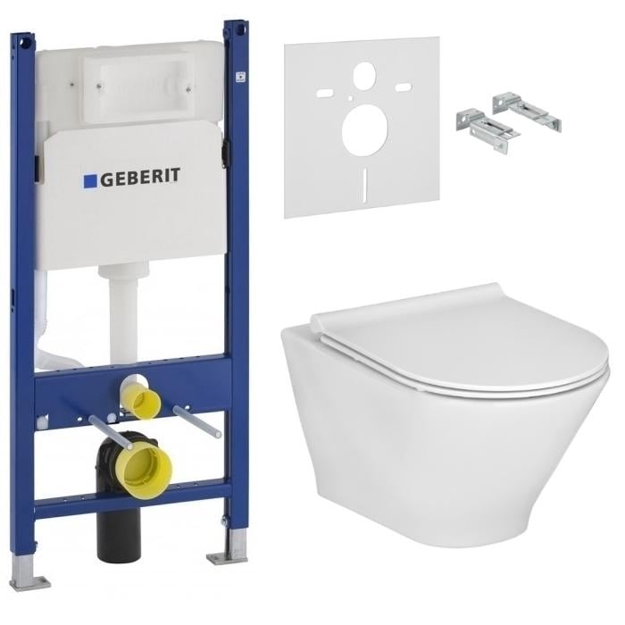 Комплект инсталляции Geberit DUOFIX A34H0N8000+458.126.00.1 с унитазом (72012)